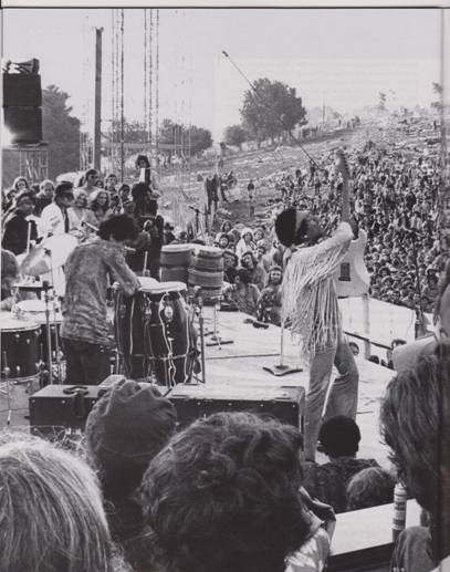 Andy and Paul watching Hendrix at Woodstock