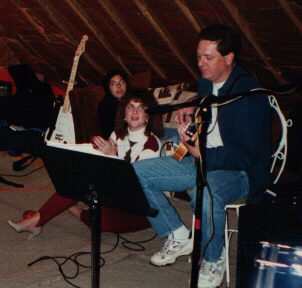 John with his (obviously) blind groupies.